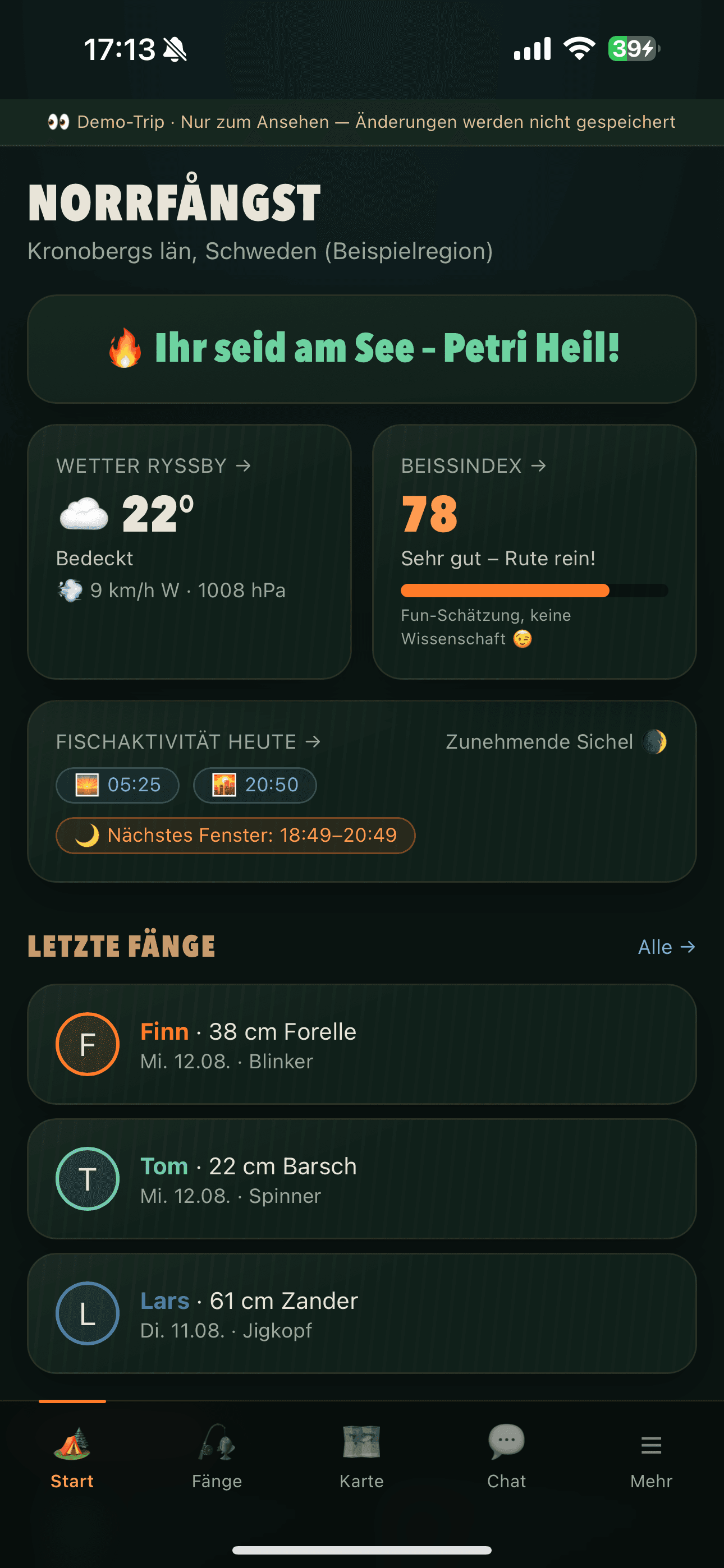 Handy-Ansicht 1: Planungs-App für eine Gruppenreise